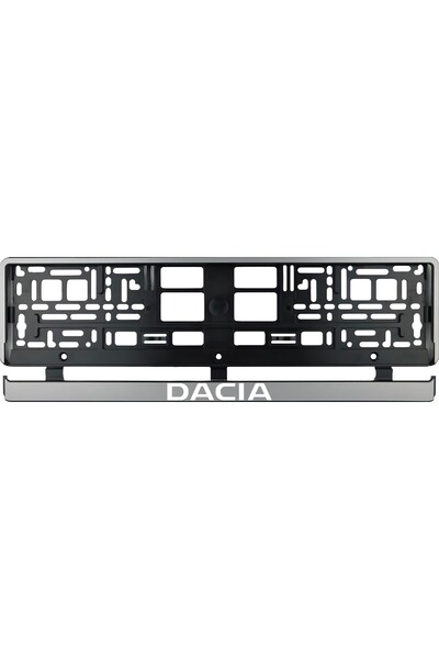 OEM Set 2 bucati, suport numar inmatriculare argintiu Dacia