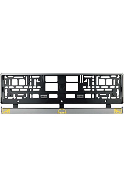 OEM Set 2 bucati, suport numar inmatriculare argintiu MAN IV