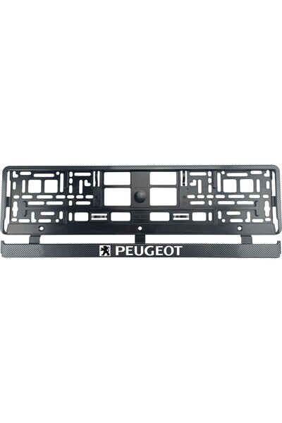 OEM Set 2 bucati, suport numar inmatriculare Carbon, Peugeot