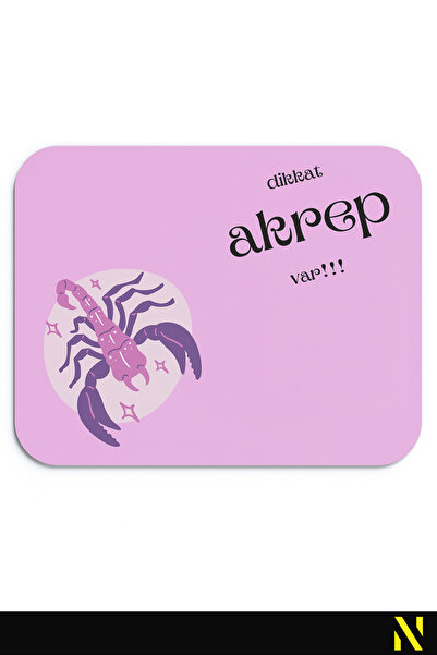nilizma Mousepad ergonomic cu model Scorpion cu tematică zodiacală roz - 22 c...