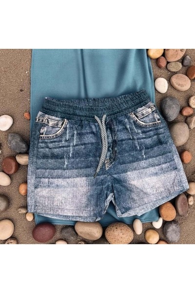 Nanica Kids Șorturi de mare cu aspect de denim - 1/5 ANI Indigo