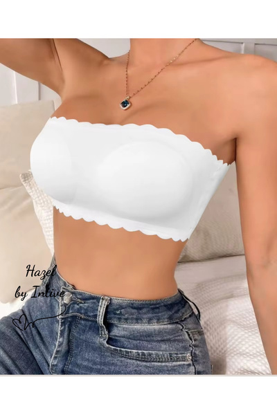 İntive Lingerie حمالة صدر هازل سيليكون بدون حمالات، بدون مشد، مقطوعة بالليزر، بدون خياطة، قابلة للإزالة، حمالة صدر بدون حمالات مستوردة
