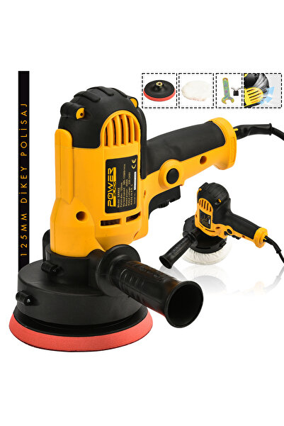 POWER BLACK Dikey Polisaj Zımpara Makinesi 125mm Sarı Model P54211