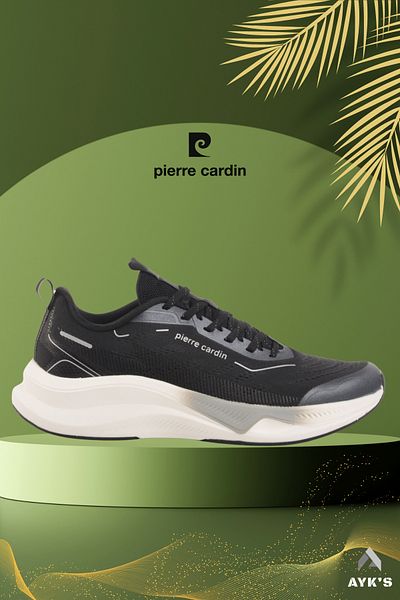 Pierre Cardin Ασπρόμαυρα ανδρικά αθλητικά παπούτσια PCI-11324 M