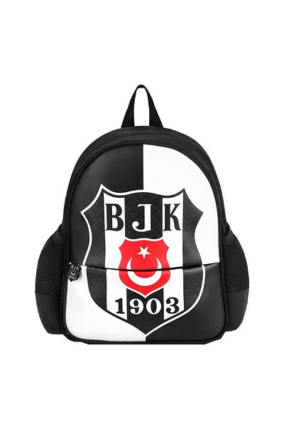 Beşiktaş Geanta de gradinita din piele artificiala cu 2 compartimente 1903 cu logo imprimat + suport pentru stilou