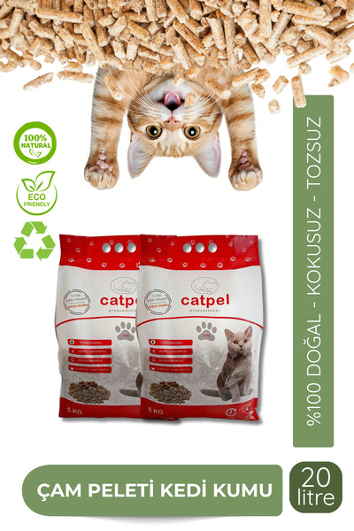 CATPEL Kedi Kumu %100 Doğal Çam Peleti 20 LT / 10 KG
