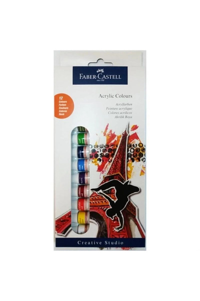Faber Castell Tüp 12'li Akrilik Boya 12 ml