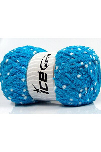 Ice yarns (4 قطع 100 جرام) بوفي بوم بوم من الألياف الدقيقة 4 عبوات باللون الف...