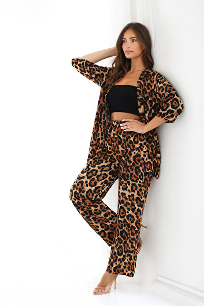 Mivoon Διπλό κιτ κιμονό με υφασμάτινο παντελόνι Bürümcük