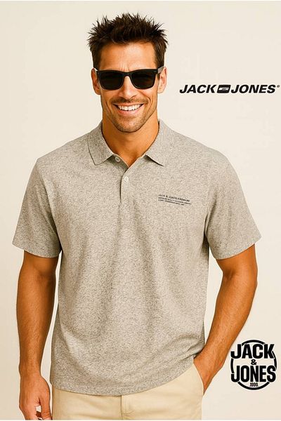 Jack & Jones 12286349 تي شيرت بولو حليب اللوز