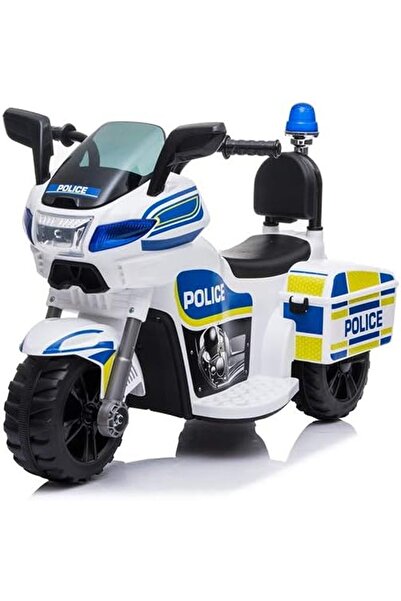 Factual Toys دراجة نارية للشرطة بمحرك للأطفال - أبيض