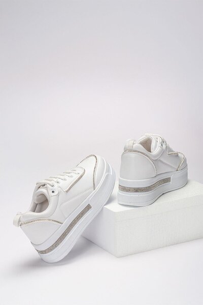 lady classy Kadın Günlük Yüksek Taşlı Taban Rahat Kalıp Yürüyüş ve Ortopedik Spor Ayakkabı