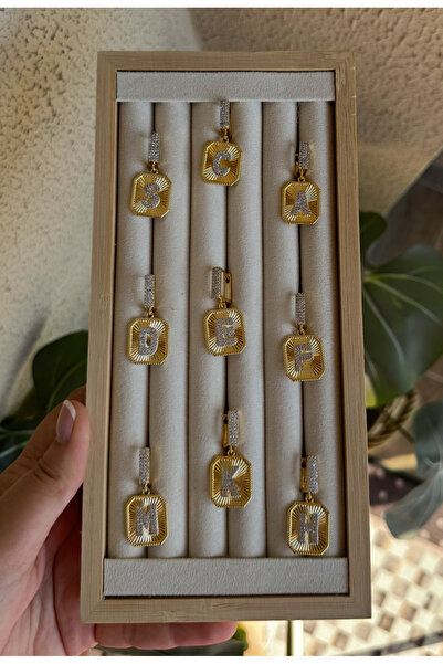 SELISYAJEWELRY Charm Taşlı D Harfi