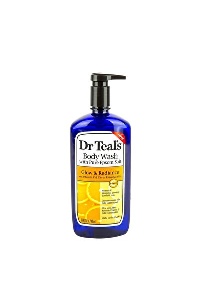 Dr Teals غسول الجسم المتوهج والمشرق من دكتور تيلز مع ملح إبسوم النقي عبوة اقت...