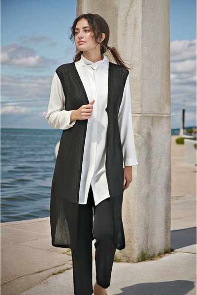RESPİRO Vestă subțire, simplă, lungă, respirabilă, ușoară, vestă de mărime mare, vestă pentru femei, vestă pentru mamă, vestă sezonieră