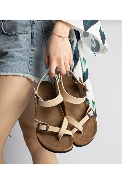 lady classy صنادل نسائية يومية من الجلد ذات شريط مزدوج ونعال إيفا بولي لتقويم...