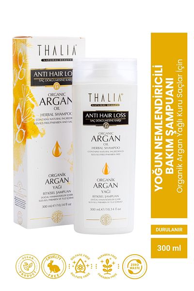 Thalia 300 ml Organic Argan Oil Moisturizing Hair Care Shampoo