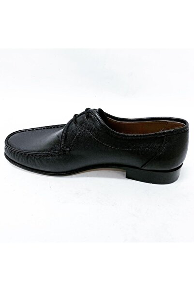 stok83 Men's Black Genuine Leather Shoes