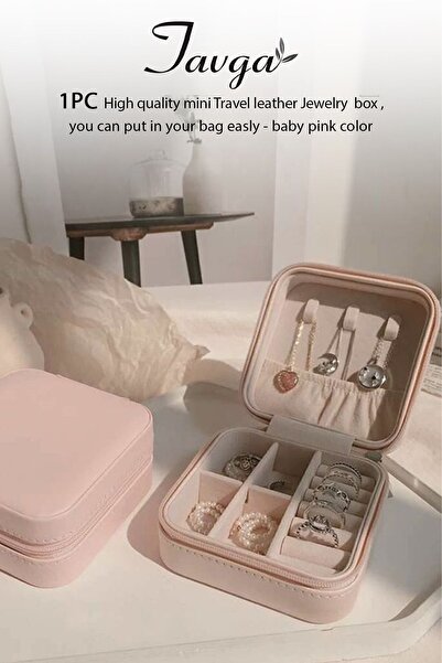 TAVGA Mini Mücevher Takı Kutusu Kolye Yüzük Küpe Düzenleyici Takı Çantası