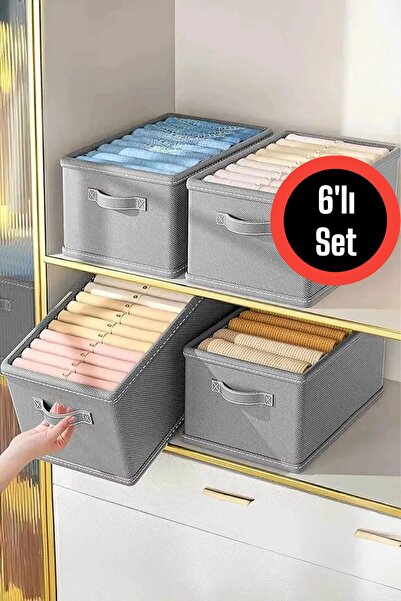 Helen's Home 6 Adet Dolap Içi Düzenleyici, Raf Düzenleyici, Katlanabilir Kıya...