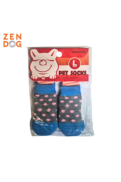 ZENDOG جوارب ZEN DOG مضادة للانزلاق للكلاب مقاس L - أنماط متنوعة - عبوة مكونة...