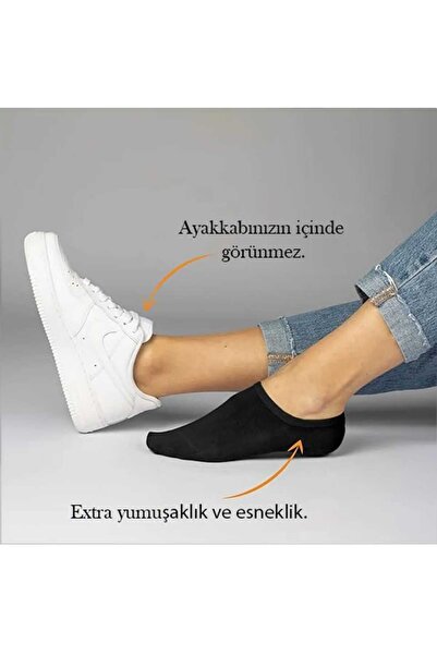 Çorapdiyari Premium Bamboo Men's Sneaker Invisible Ankle Sports Booties Socks Special Box of 9 - Black