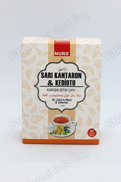 Nurs Lokman Hekim Sarı kantaron-kediotu Köklü Çay 42 Li Kar Bitki Süz Poşet
