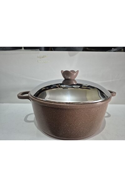 ThermoAD Granit Derin Tencere 28 Cm Vizon brovni Demonte Kulplu