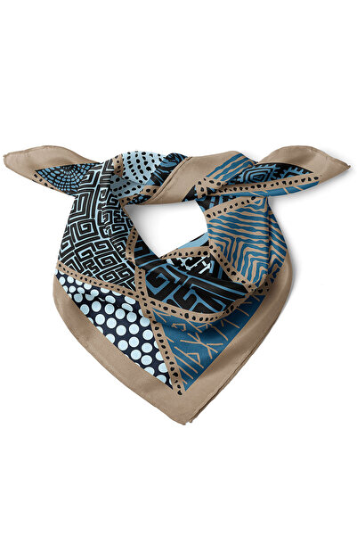 nehir eşarp Baklava Desen Fular Bandana 50x50 Cm