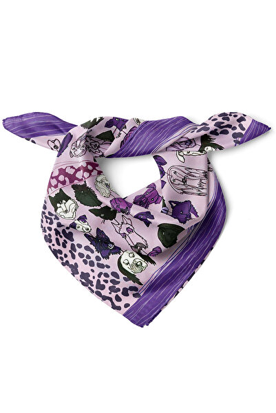 nehir eşarp Köpek Desen Fular Bandana 50x50 Cm