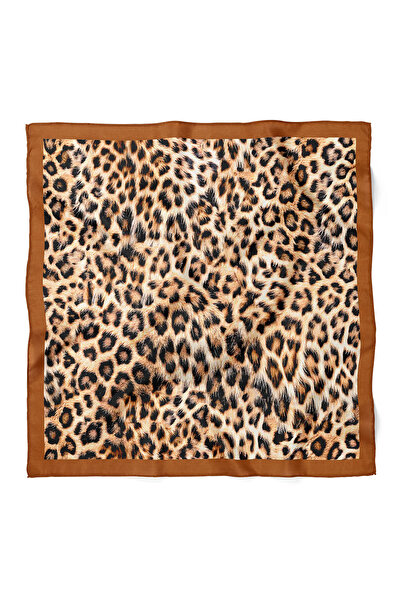 nehir eşarp Leopar Desen Fular Bandana 70x70 Cm