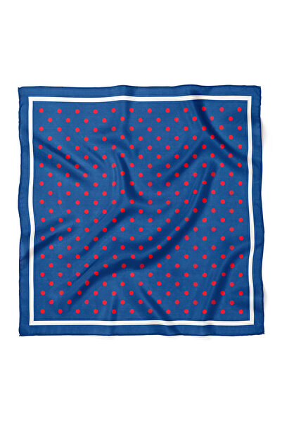 nehir eşarp Kırmızı Puantiye Desen Fular Bandana 70x70 Cm