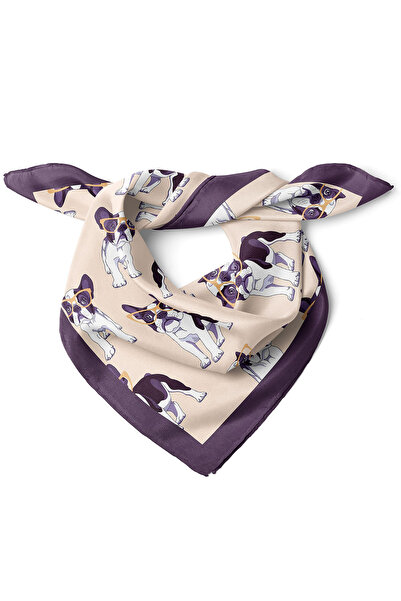 nehir eşarp Köpek Desen Fular Bandana 50x50 Cm
