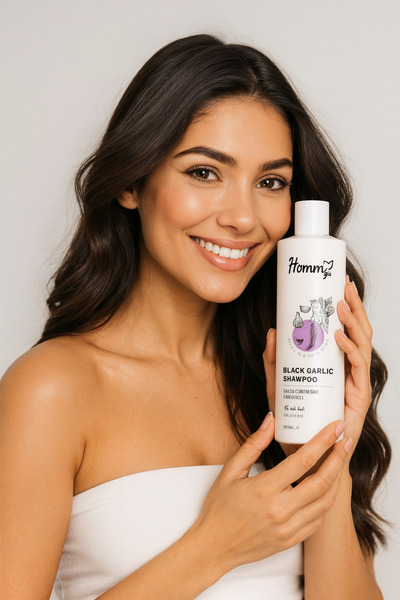 Homm Bitkisel DenEs Life Homm Bitkisel Siyah Sarımsak Şampuan