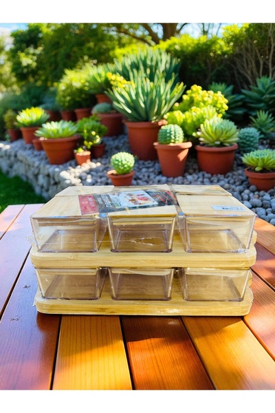 ALPER HOME KAHVALTILIK 7 PARÇA BAMBU KAPAKLI SITANTLI AKSOYLAR HOME AVM