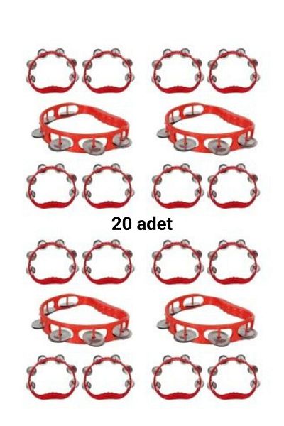 Hızlı Çeyiz Plastic Henna Tambourine with Bell Red Color