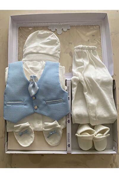 Hayamed Erkek Bebek Mevlüt Takımı 0-6 Aylık Hastane Çıkışı Bayramlık Sünnetlik Bebek Doğum Hediyesi