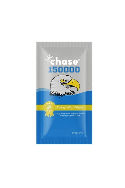 Chase 150000 - Erkekler Için Uzun Deneyim Nemli Mendil Tek Kullanımlık 1o Adet