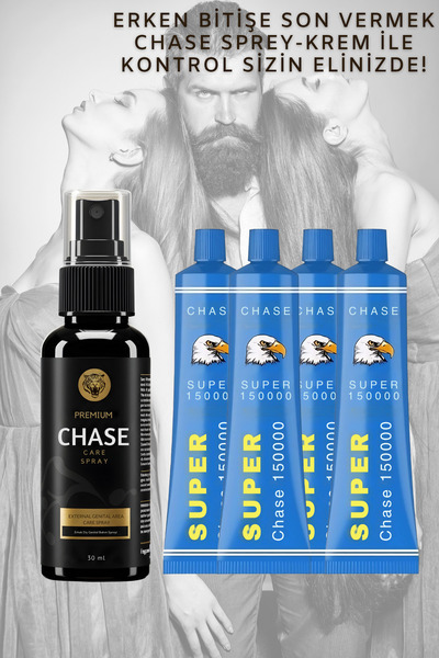 Chase Premium Uzun Deneyim Sprey ve Krem 5'li Set