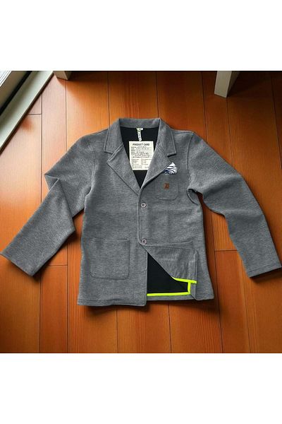 Nanica Kids Patterned Woven Jacket Gray