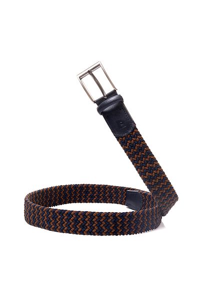 Pierre Cardin Brown-Navy Blue Knitted Men's Belt Pc-174K7L