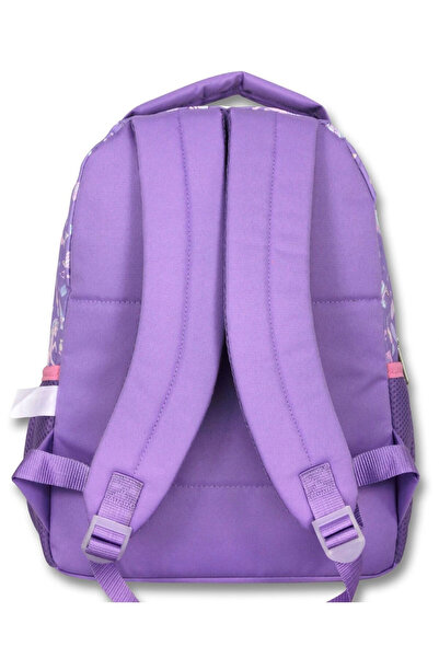 ÜMİT ÇANTA Ümit Çanta Embroidered Unicorn Girl's Three-Eyed Lilac Color School Bag - 5027