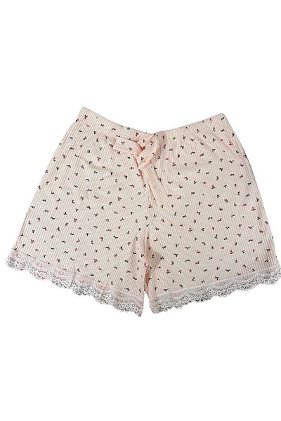 BUTİK1AVM Women's Pajama Bottoms Shorts Boxer Cotton Ultra Stretchy Comfortable Fabric Patterned