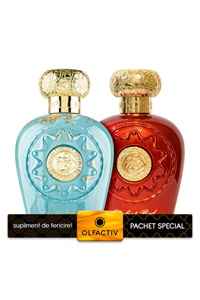 lattafa Pack of 2 perfumes, Opulent Dubai 100 ml and Opulent Red 100 ml