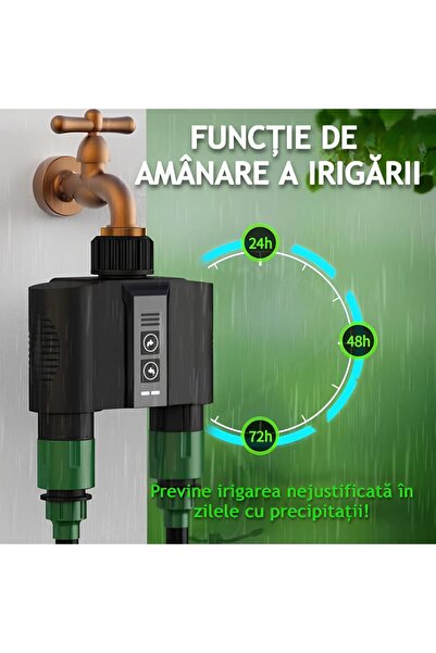 VENTLEX Programator pentru irigare/udare Inteligent 2 Zone, Control Manual sau prin aplicatie