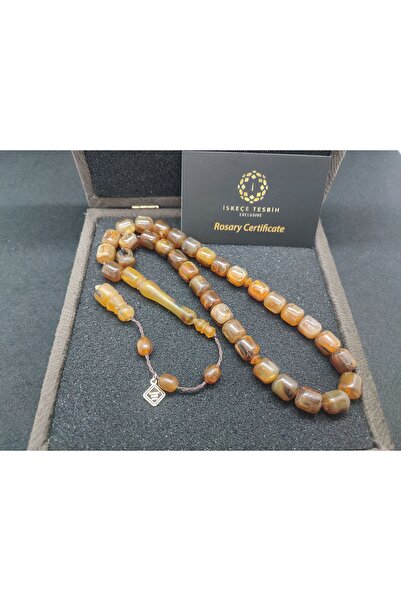 İskeçe Tesbih VIP Boxed 37.98 Gr. Cemil Master Artifact مع توقيعه، قرن وحيد ا...