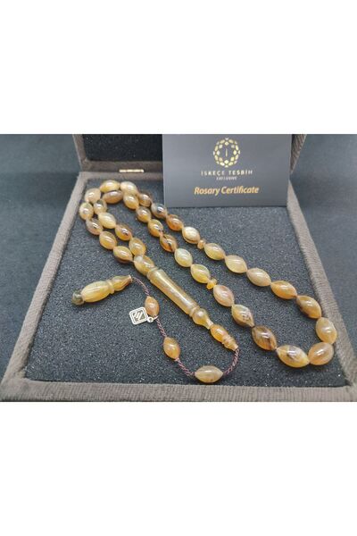 İskeçe Tesbih Vip Boxed 29.44 Gr. Cemil Master Artifact with Sketch, Signed R...