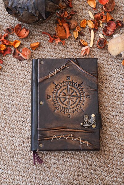 Legend Deri ورق شيشيبي مخيط من الجلد الطبيعي - كتاب جدول الأعمال اليومي هدية عتيقة