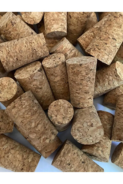 yeni11 Borayris Avşar Soda Cam Şişesine Uyumlu 10 Adet Konik Mantar Tıpa 17x21x33 mm