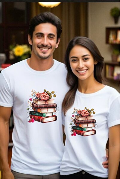 CLASSY.MODA Μπλουζάκι με λευκό εμπριμέ μεγάλου μεγέθους - Crew Neck, κοντό μα...